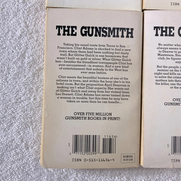 Vintage The Gunsmith All  Action Western Romance Novel x4 - Picture 10 of 14